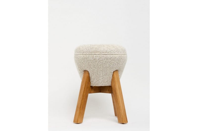 Brenric Howard fotpall 38 cm - Cream/Valnöt - Möbler - Stolar & fåtöljer - Pall & puff - Fotpall