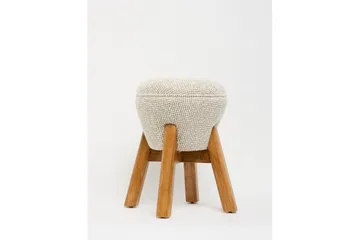 Brenric Howard fotpall 38 cm - Cream/Valnöt - Möbler - Stolar & fåtöljer - Pall & puff - Fotpall