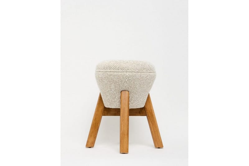 Brenric Howard fotpall 38 cm - Cream/Valnöt - Möbler - Stolar & fåtöljer - Pall & puff - Fotpall
