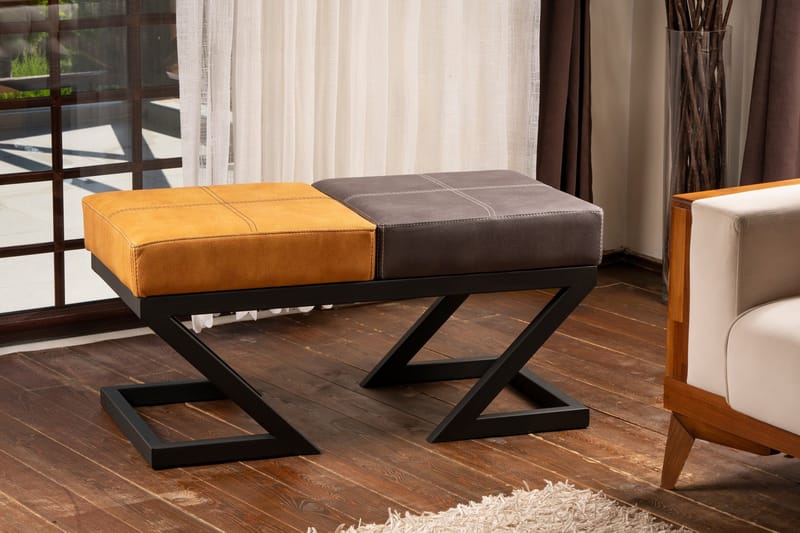 Brodarica Sittpall - Orange/Grå - Möbler - Stolar & fåtöljer - Pall & puff