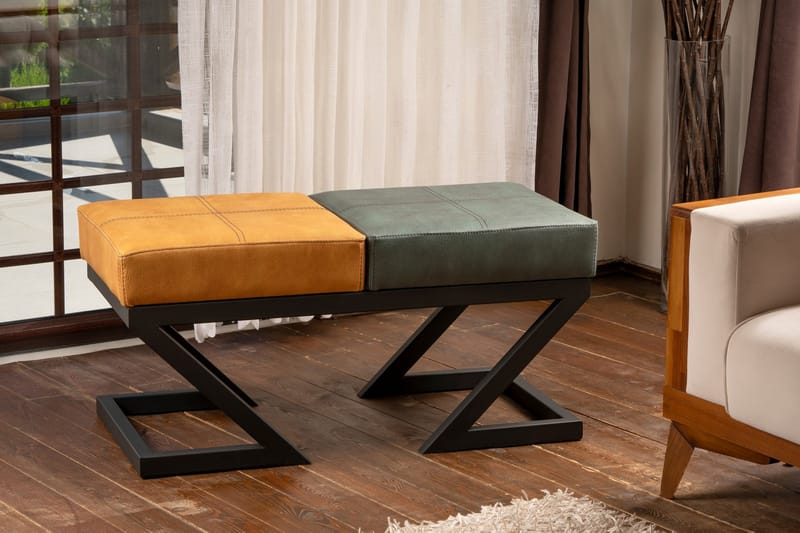 Brodarica Sittpall - Orange/Grön - Möbler - Stolar & fåtöljer - Pall & puff