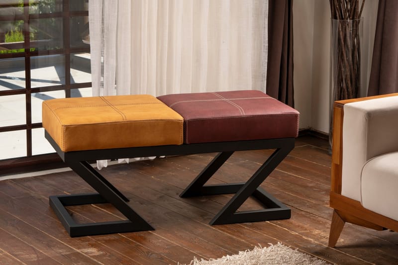 Brodarica Sittpall - Orange/Röd - Möbler - Stolar & fåtöljer - Pall & puff