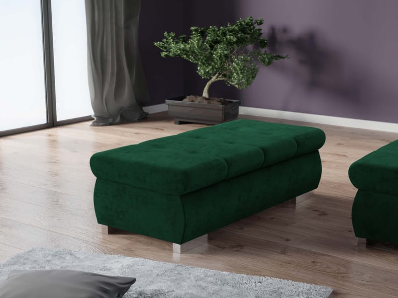 Cerys Fotpall 120 cm - Grön - Möbler - Stolar & fåtöljer - Pall & puff - Fotpall