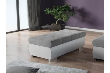 Cerys Fotpall 120 cm - Vit/Grå - Möbler - Stolar & fåtöljer - Pall & puff - Fotpall