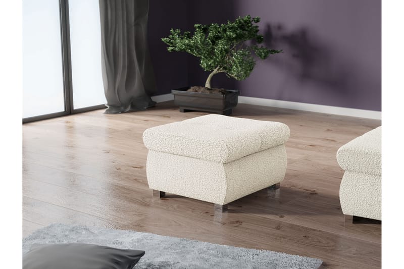 Cerys Fotpall 60 cm - Beige - Möbler - Stolar & fåtöljer - Pall & puff - Fotpall