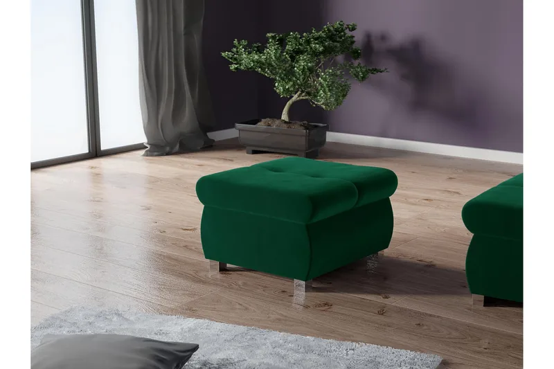 Cerys Fotpall 60 cm - Grön - Möbler - Stolar & fåtöljer - Pall & puff - Fotpall