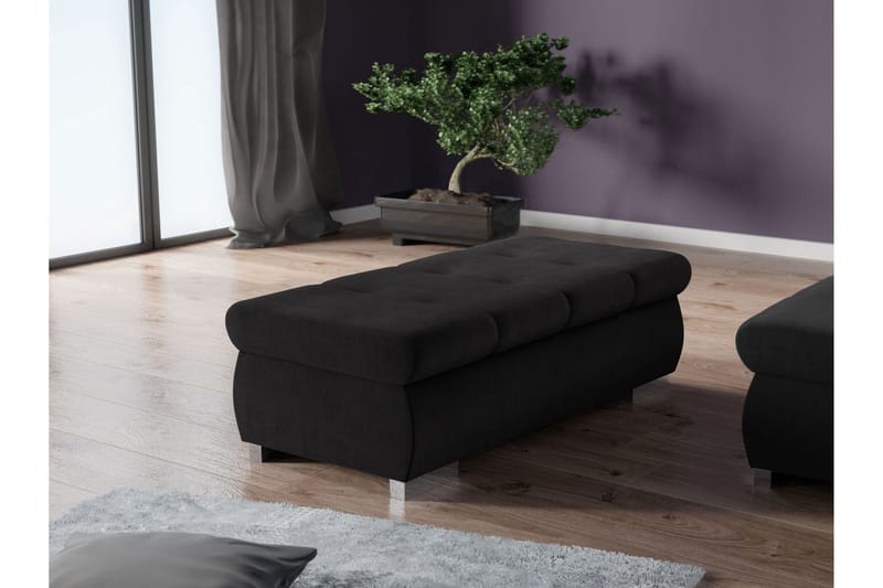 Cerys Fotpall 60 cm - Svart - Möbler - Stolar & fåtöljer - Pall & puff - Fotpall