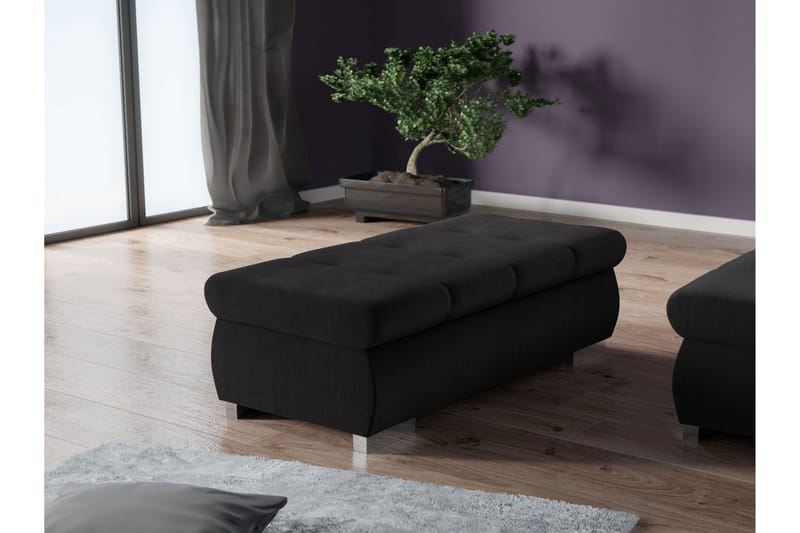 Cerys Fotpall 60 cm - Svart - Möbler - Stolar & fåtöljer - Pall & puff - Fotpall