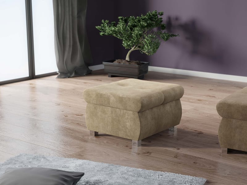 Cerys Fotpall - beige - Möbler - Stolar & fåtöljer - Pall & puff - Sittpuff