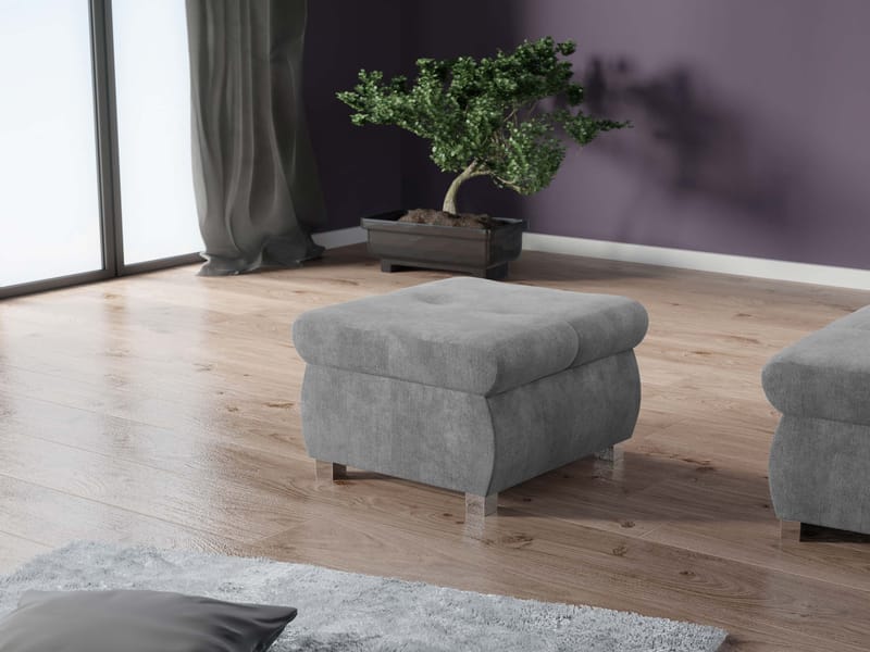 Cerys Fotpall - grå - Möbler - Stolar & fåtöljer - Pall & puff - Sittpuff