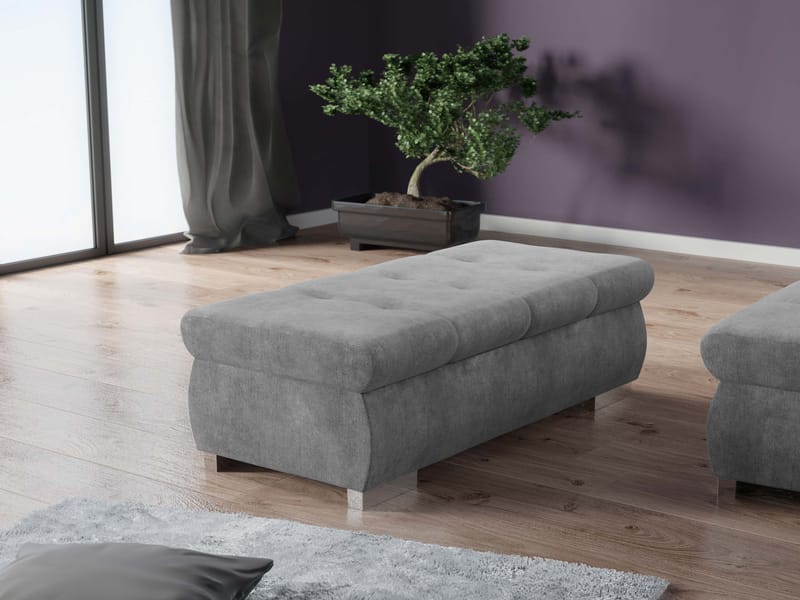 Cerys Fotpall - grå - Möbler - Stolar & fåtöljer - Pall & puff - Sittpuff