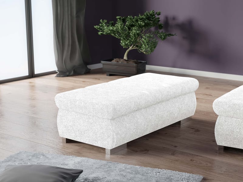 Cerys Fotpall - vit - Möbler - Stolar & fåtöljer - Pall & puff - Sittpuff