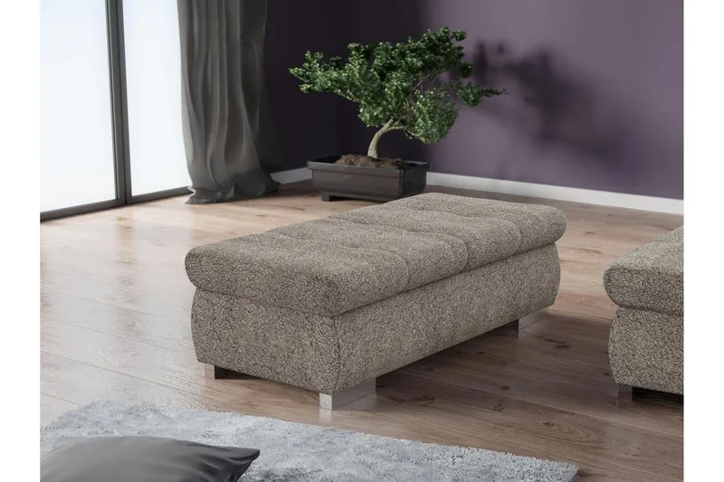 Cerys Sittpuff - Grå - Möbler - Stolar & fåtöljer - Pall & puff - Sittpuff