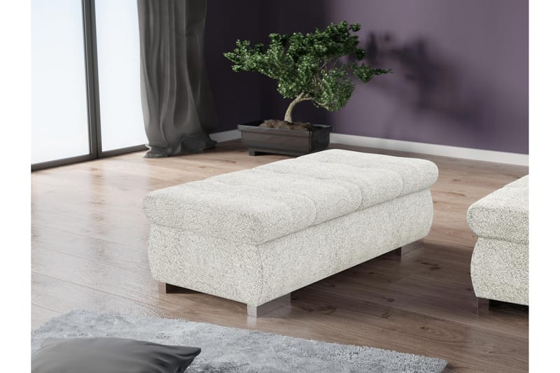 Cerys Sittpuff - Vit - Möbler - Stolar & fåtöljer - Pall & puff - Sittpuff