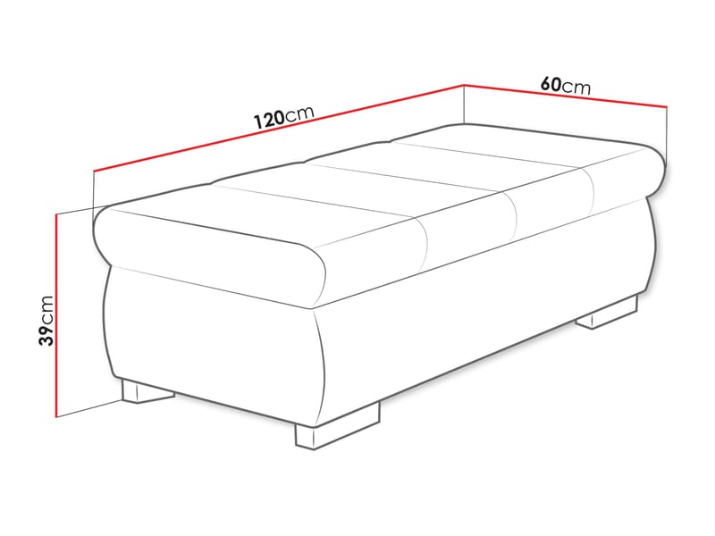 Cillo Fotpall 120 cm - Möbler - Stolar & fåtöljer - Pall & puff - Sittpuff