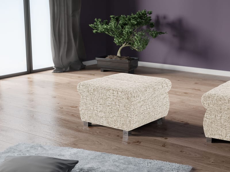 Cillo Fotpall - beige - Möbler - Stolar & fåtöljer - Pall & puff - Sittpuff