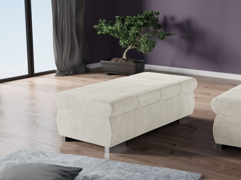 Cillo Fotpall - beige - Möbler - Stolar & fåtöljer - Pall & puff - Sittpuff