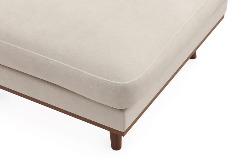 Copenhagen Premium Fotpall i Chenille - Beige - Möbler - Stolar & fåtöljer - Pall & puff - Fotpall
