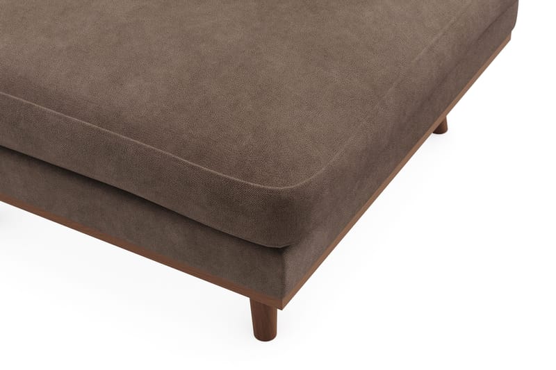 Copenhagen Premium Fotpall i Chenille - Mörkbrun - Möbler - Stolar & fåtöljer - Pall & puff - Fotpall