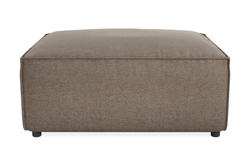 Cubo 1-sits  Rektangulär Fotpallsmodul i Tyg 80 cm bred, Grå