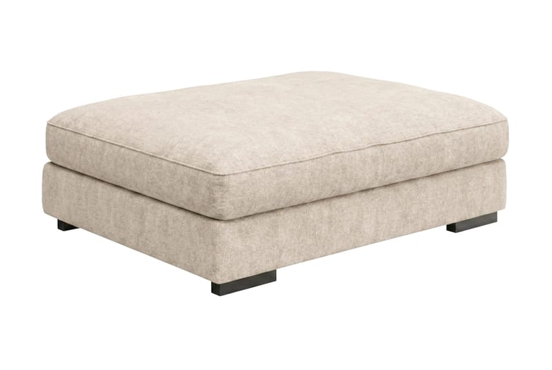 Dubai Rektangulär Fotpall 120x95 cm i Chenille, Beige