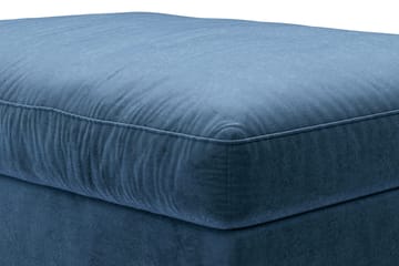 Dubai Rektangulär Fotpall 120x95 cm i Sammet - Blå - Möbler - Stolar & fåtöljer - Pall & puff - Fotpall
