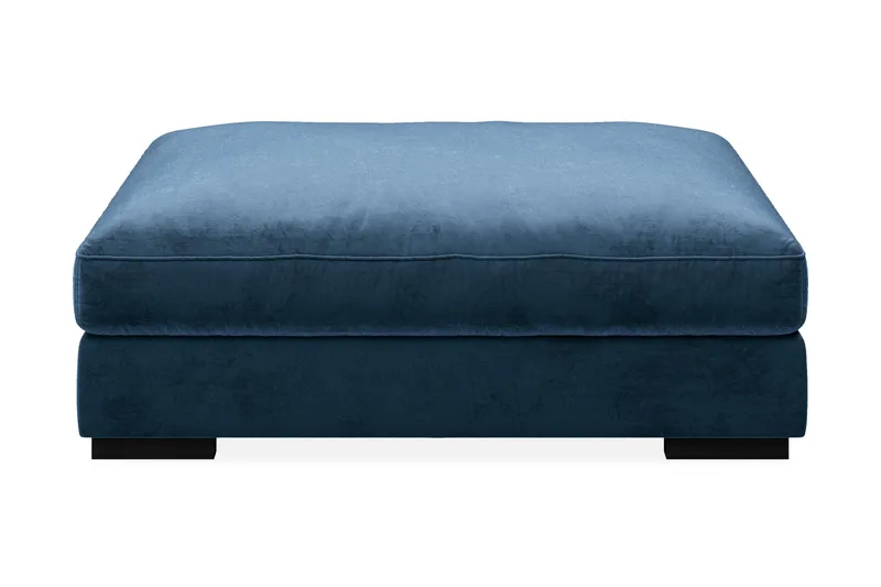 Dubai Rektangulär Fotpall 120x95 cm i Sammet - Blå - Möbler - Stolar & fåtöljer - Pall & puff - Fotpall