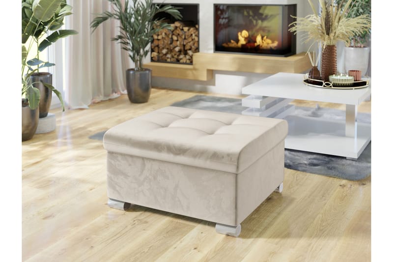 Dynir Fotpall 68 cm - Beige - Möbler - Stolar & fåtöljer - Pall & puff - Fotpall