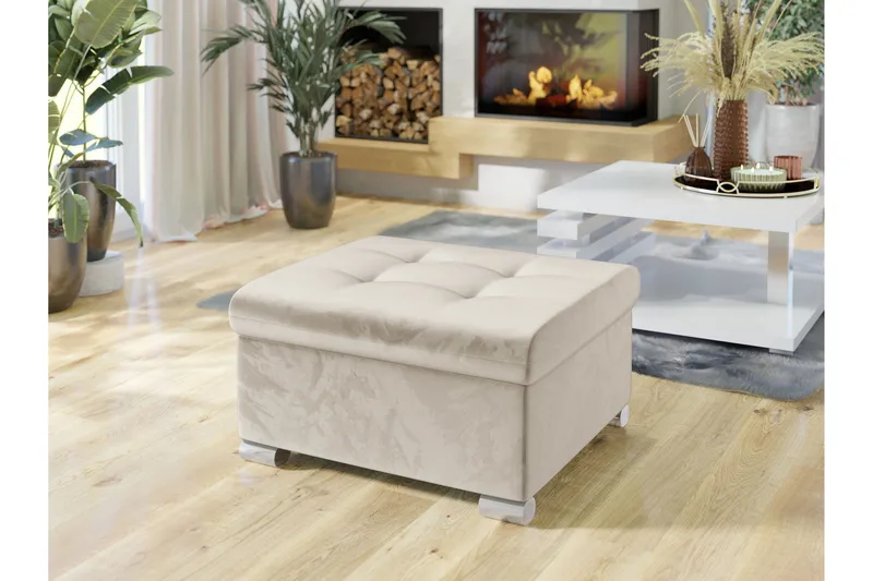 Dynir Fotpall 68 cm - Beige - Möbler - Stolar & fåtöljer - Pall & puff - Fotpall