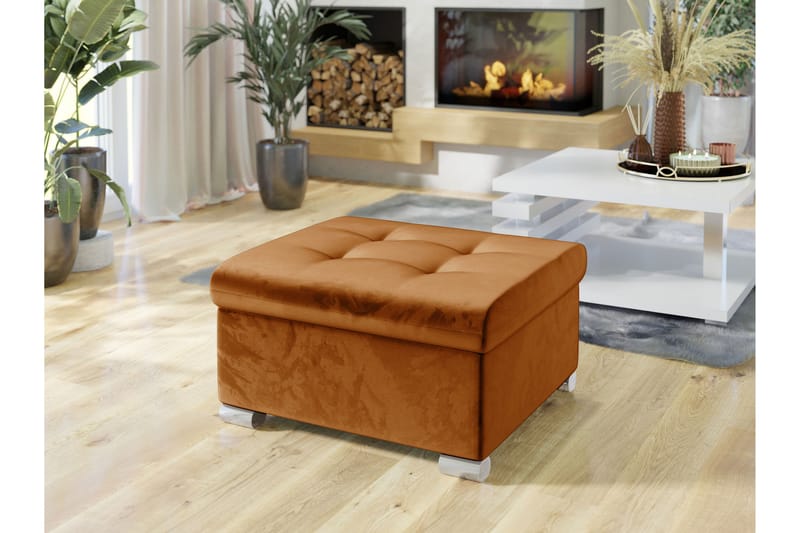 Dynir Fotpall 68 cm - Orange - Möbler - Stolar & fåtöljer - Pall & puff - Fotpall