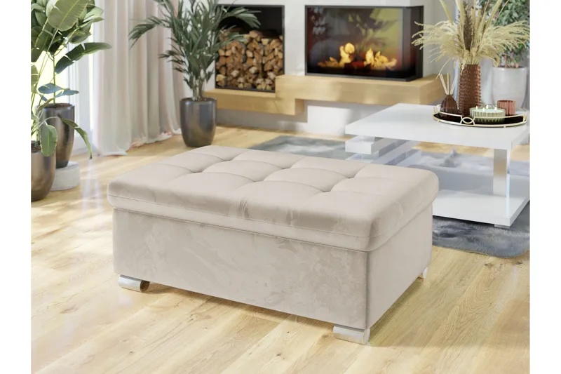 Dynir Fotpall 70 cm - Beige - Möbler - Stolar & fåtöljer - Pall & puff - Fotpall