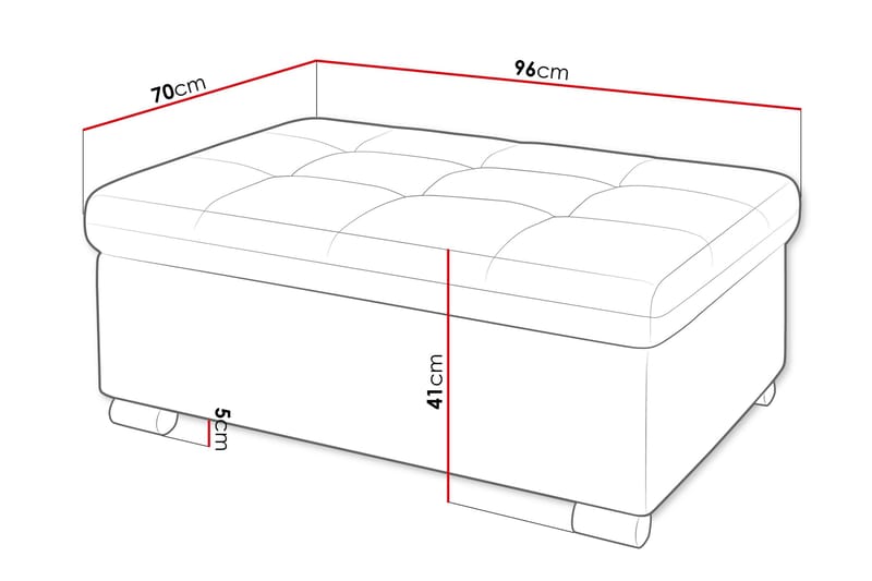 Dynir Fotpall 70 cm - Grön - Möbler - Stolar & fåtöljer - Pall & puff - Fotpall