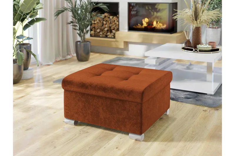 Dynir Fotpall 70 cm - Orange - Möbler - Stolar & fåtöljer - Pall & puff - Fotpall