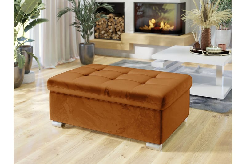 Dynir Fotpall 70 cm - Orange - Möbler - Stolar & fåtöljer - Pall & puff - Fotpall