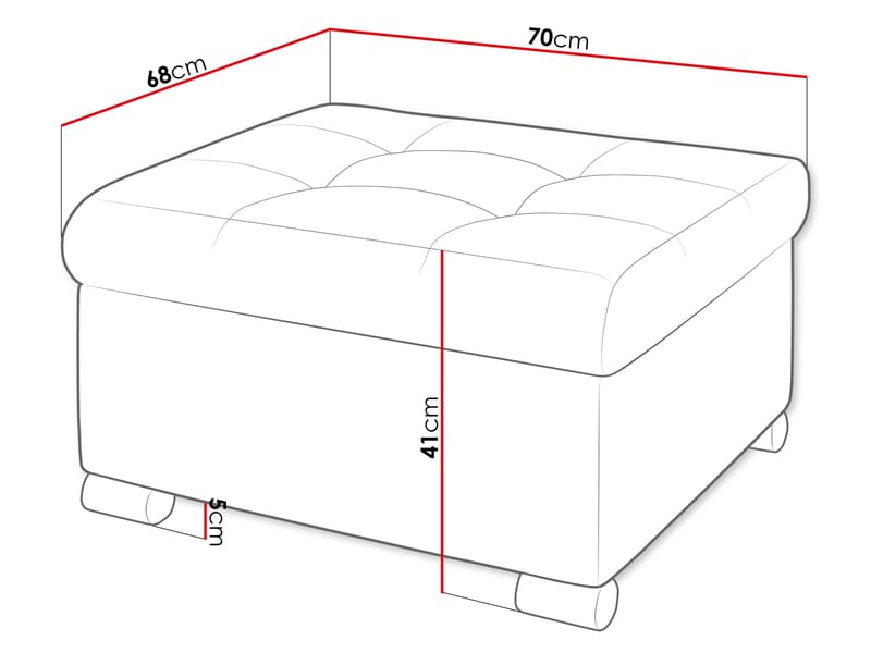 Dynir Fotpall 96 cm - Beige - Möbler - Stolar & fåtöljer - Pall & puff - Fotpall