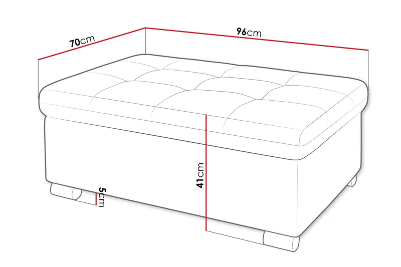 Dynir Sittpuff - Vit/Grå/Svart - Möbler - Stolar & fåtöljer - Pall & puff - Sittpuff