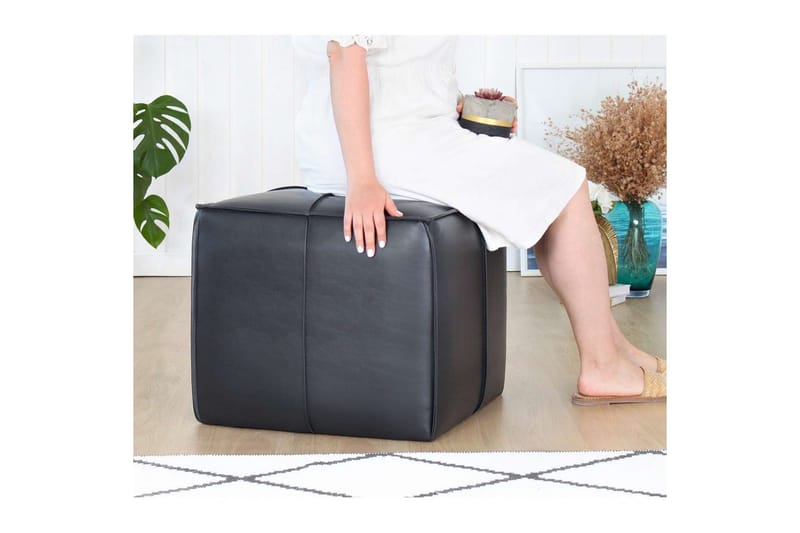 Edrin Sittpuff Utomhus 52 cm - Svart - Möbler - Stolar & fåtöljer - Pall & puff - Sittpuff