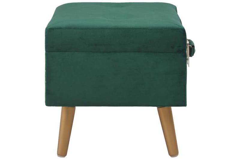 Förvaringspall 40 cm grön sammet - Grön - Möbler - Stolar & fåtöljer - Pall & puff