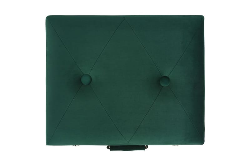 Förvaringspall 40 cm grön sammet - Grön - Möbler - Stolar & fåtöljer - Pall & puff