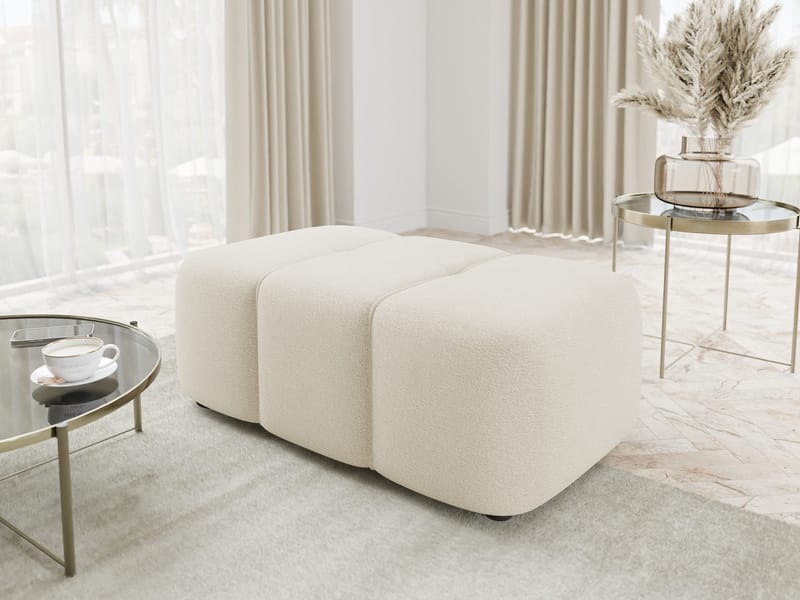 Flo Fotpall 93 cm - Vit - Möbler - Stolar & fåtöljer - Pall & puff - Fotpall