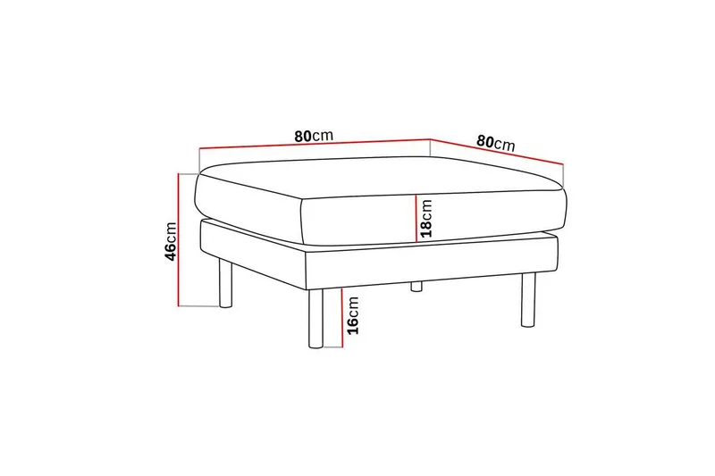 Florenz Fotpall - Beige - Möbler - Stolar & fåtöljer - Pall & puff - Fotpall