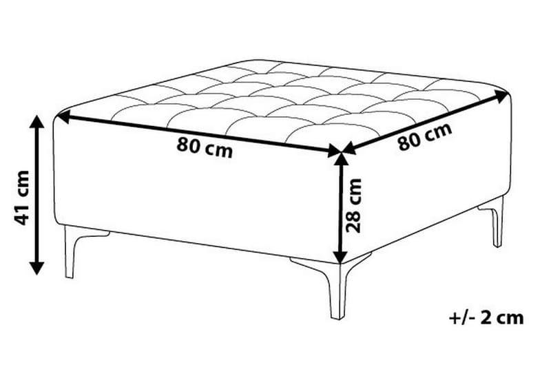 Aberdeen Fotpall 80|80 cm - Blå - Fotpall