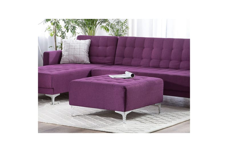 Fotpall Aberdeen Violett/Silver - Violett/Silver - Möbler - Stolar & fåtöljer - Pall & puff - Fotpall