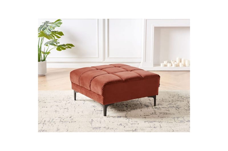 Fotpall Alnes Röd/Svart - Röd/Svart - Möbler - Stolar & fåtöljer - Pall & puff - Fotpall