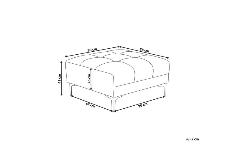 Fotpall Alnes Vit/Svart - Vit/Svart - Möbler - Stolar & fåtöljer - Pall & puff - Fotpall