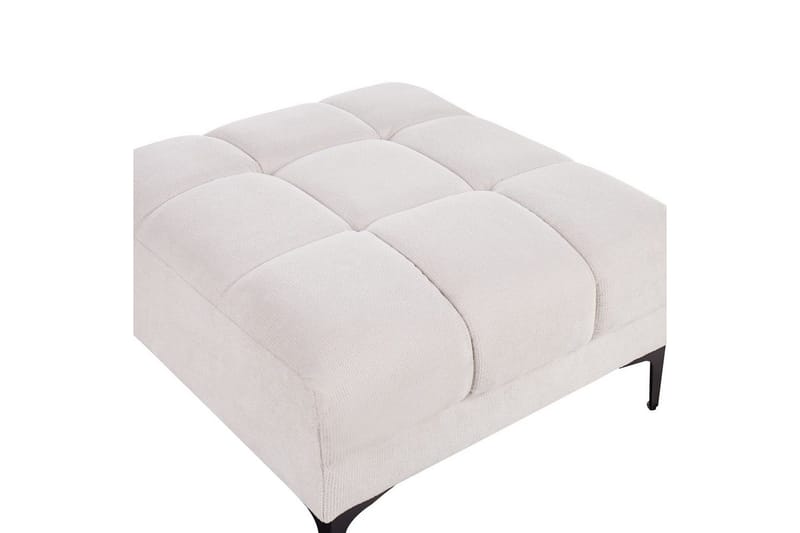Fotpall Alnes Vit/Svart - Vit/Svart - Möbler - Stolar & fåtöljer - Pall & puff - Fotpall