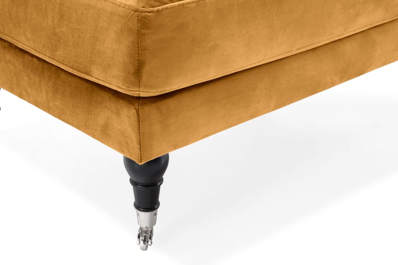 Andrew Fotpall Sammet - Amber/Krom - Möbler - Stolar & fåtöljer - Pall & puff - Fotpall