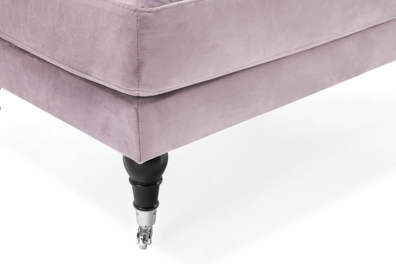 Andrew Fotpall Sammet - Lila/Krom - Möbler - Stolar & fåtöljer - Pall & puff - Fotpall