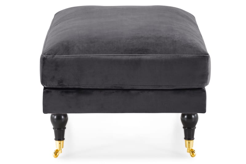 Andrew Fotpall Sammet - Mörkgrå/Mässing - Möbler - Stolar & fåtöljer - Pall & puff - Fotpall
