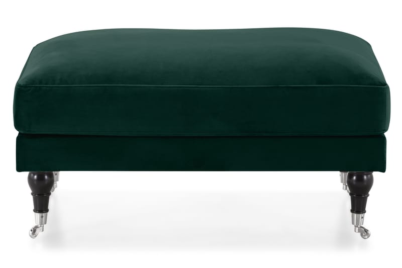 Andrew Fotpall Sammet - Mörkgrön/Krom - Möbler - Stolar & fåtöljer - Pall & puff - Fotpall